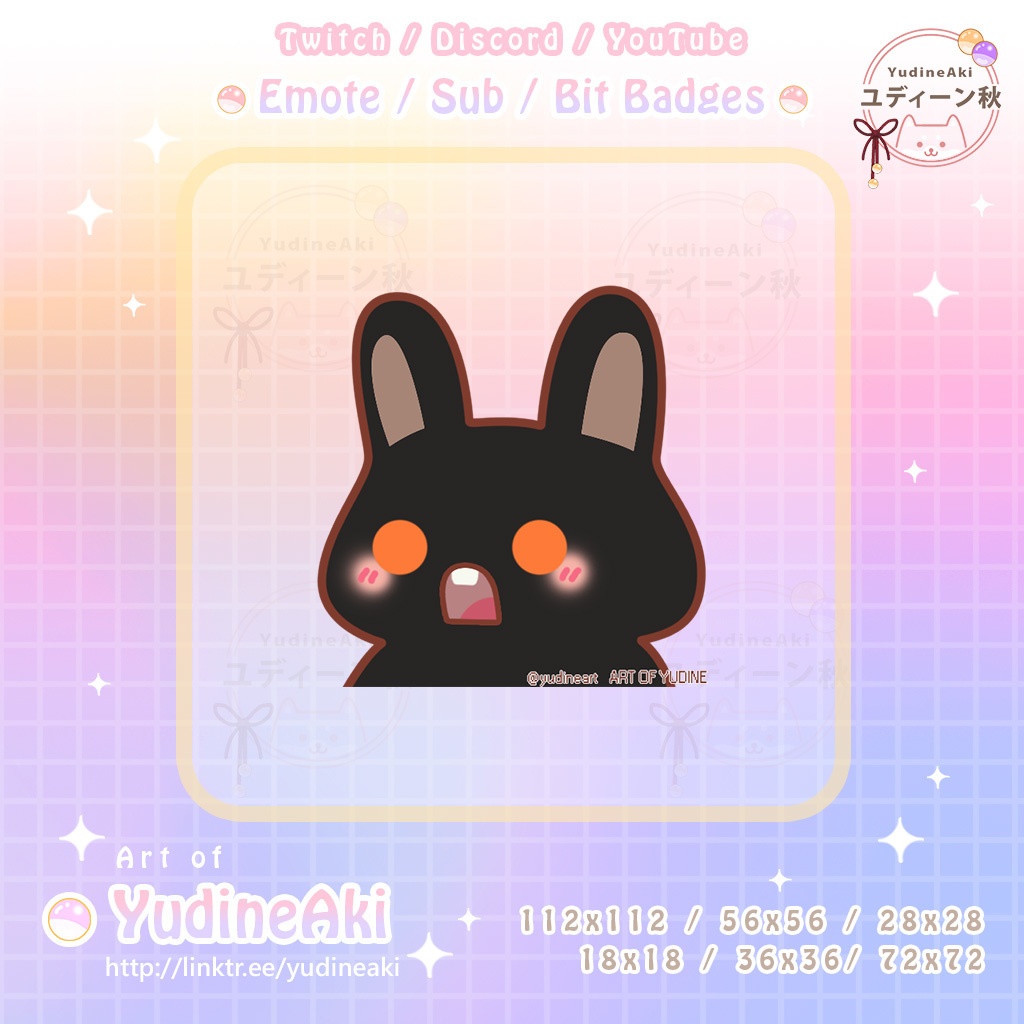 黒ウサギの絵文字(12個)