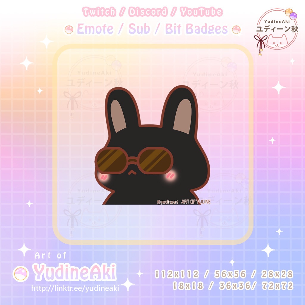 黒ウサギの絵文字(12個)