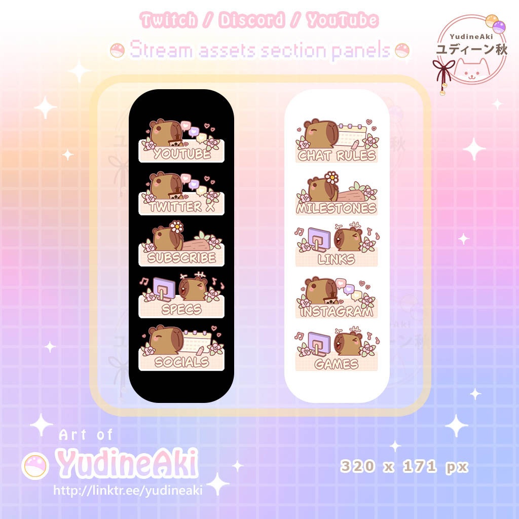 カピバラのヘッダ(18個)