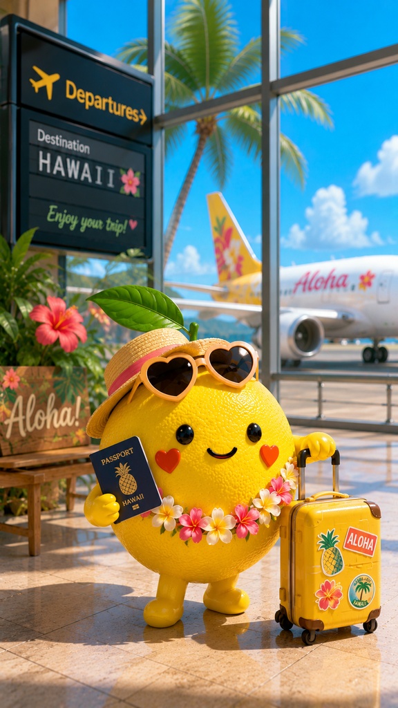 【高画質スマホ壁紙】COCO LEMON Aloha Travel 🍋🌺|癒しのハワイ壁紙5枚セット