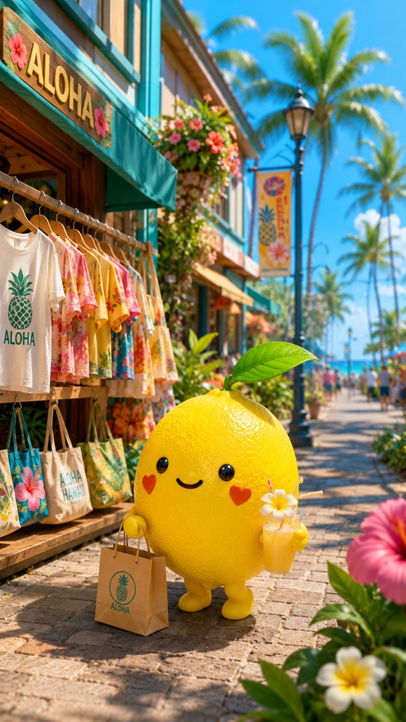 【高画質スマホ壁紙】COCO LEMON Aloha Travel 🍋🌺|癒しのハワイ壁紙5枚セット