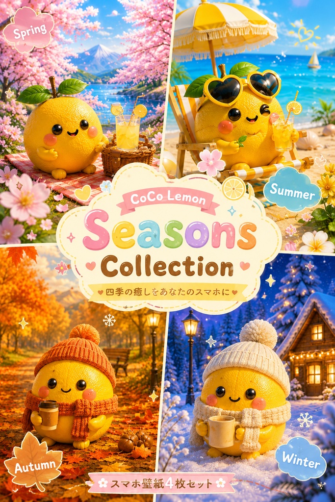 CoCo Lemon Seasons Collection -四季の癒し壁紙セット-