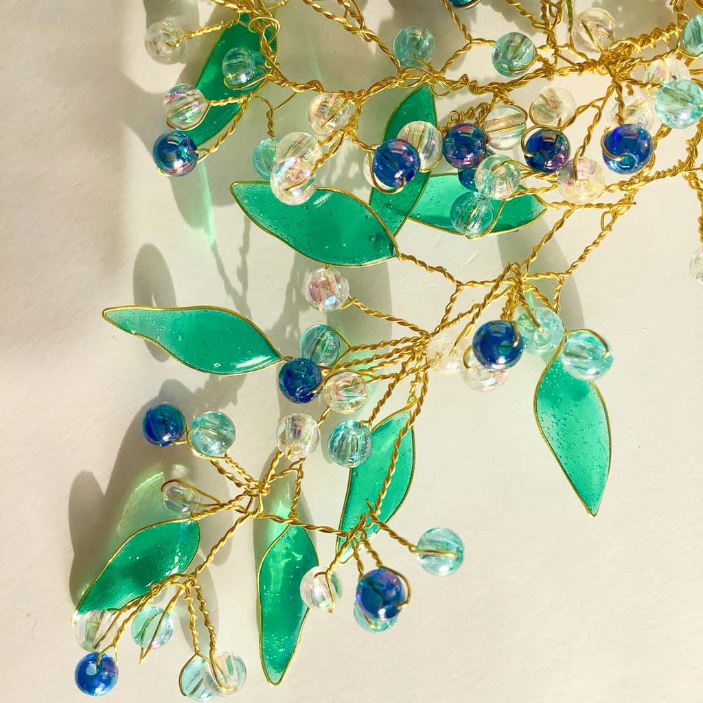 ブルーベリー ディップアートかんざし