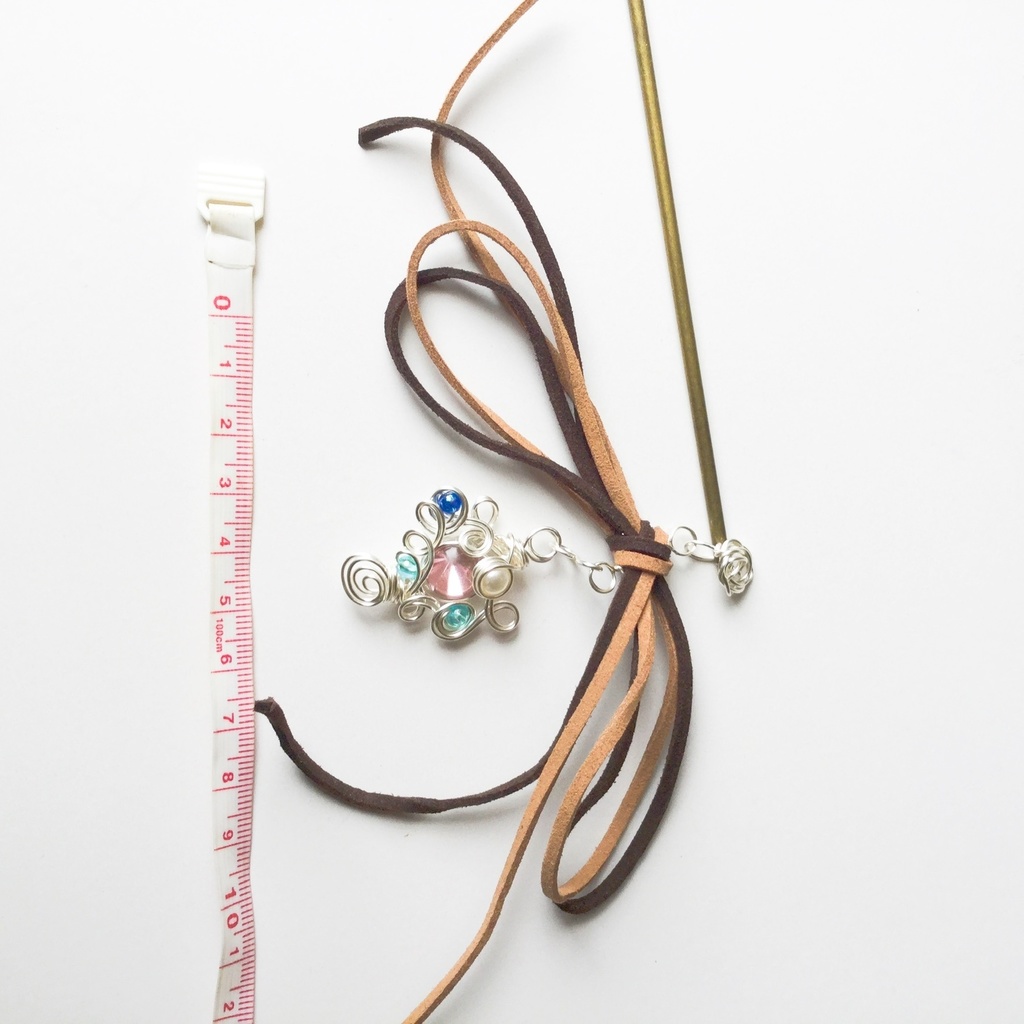 スウェードリボンのかんざし