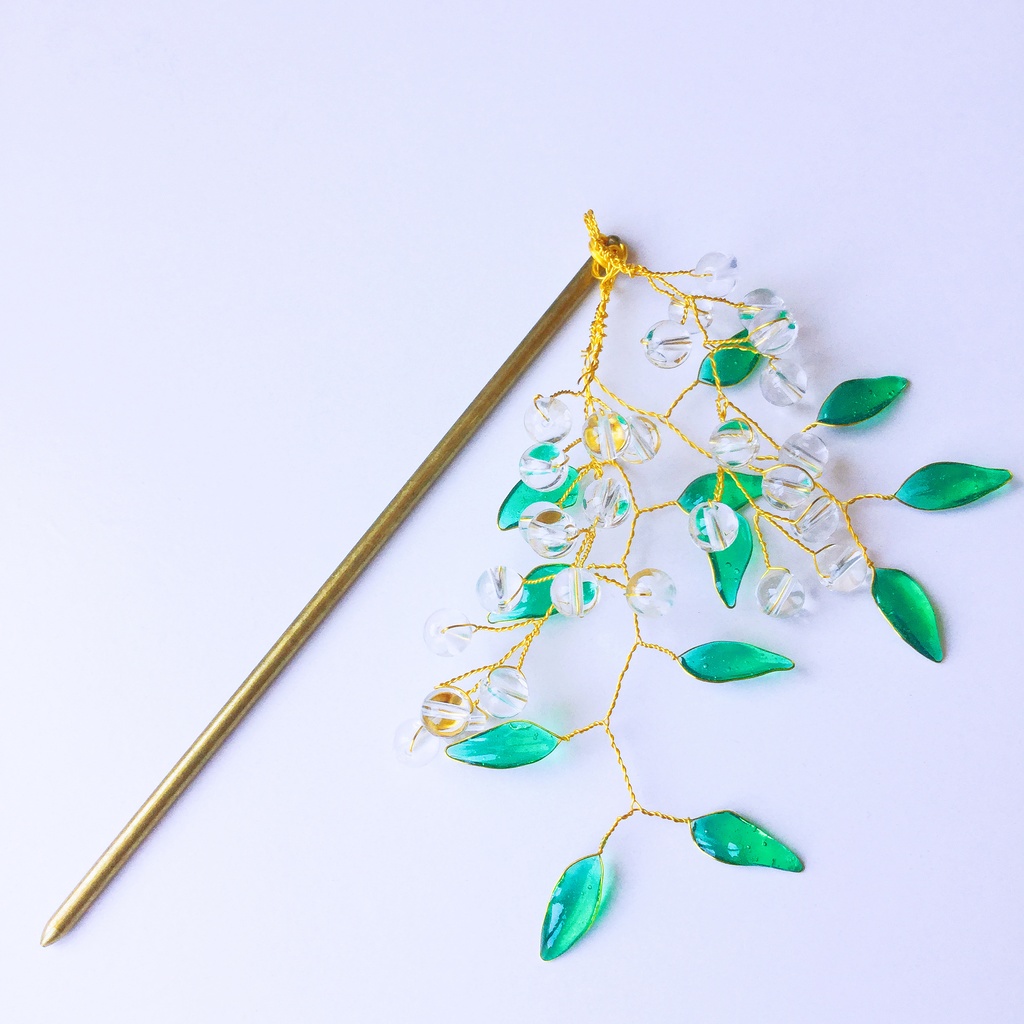 【天然クォーツ】宝玉のかんざし