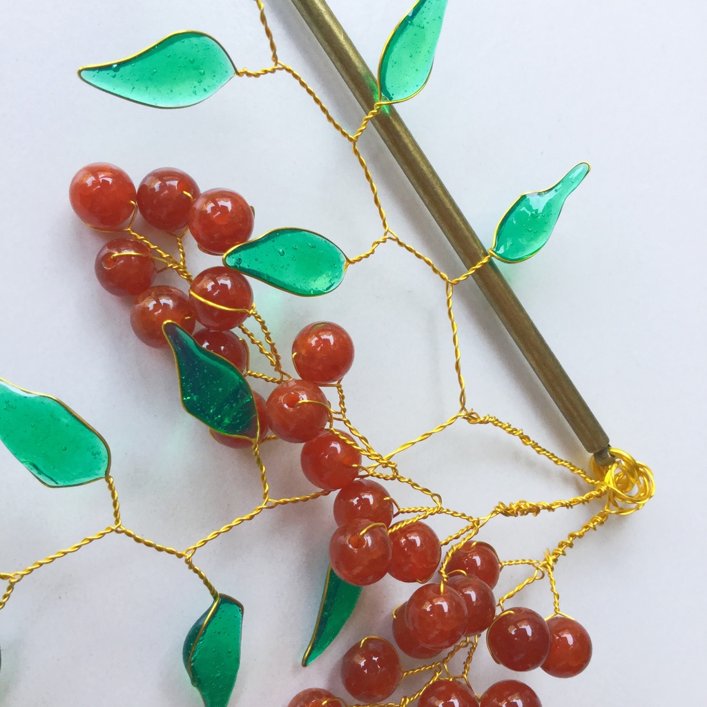 【天然石アゲート】宝玉のかんざし