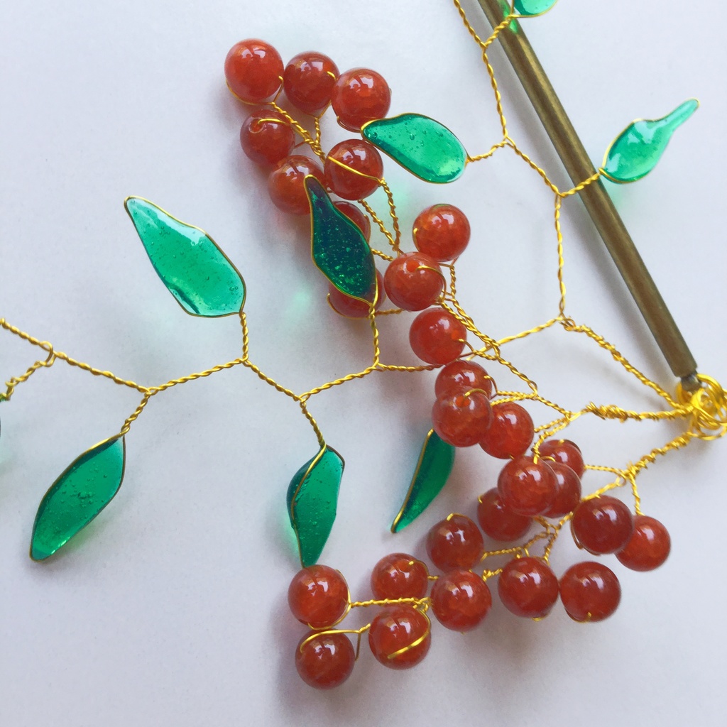 【天然石アゲート】宝玉のかんざし