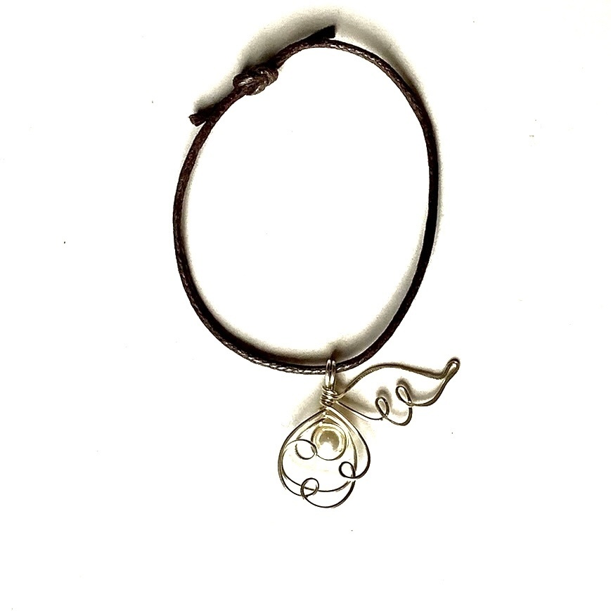 天使の羽根チャーム【ペンダントかストラップ選択可能】