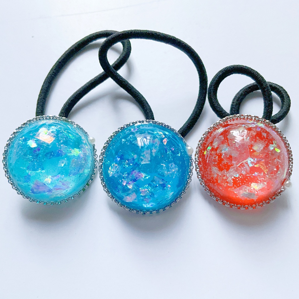 人魚姫の指輪　ヘアゴム［飾りボタンとしても］