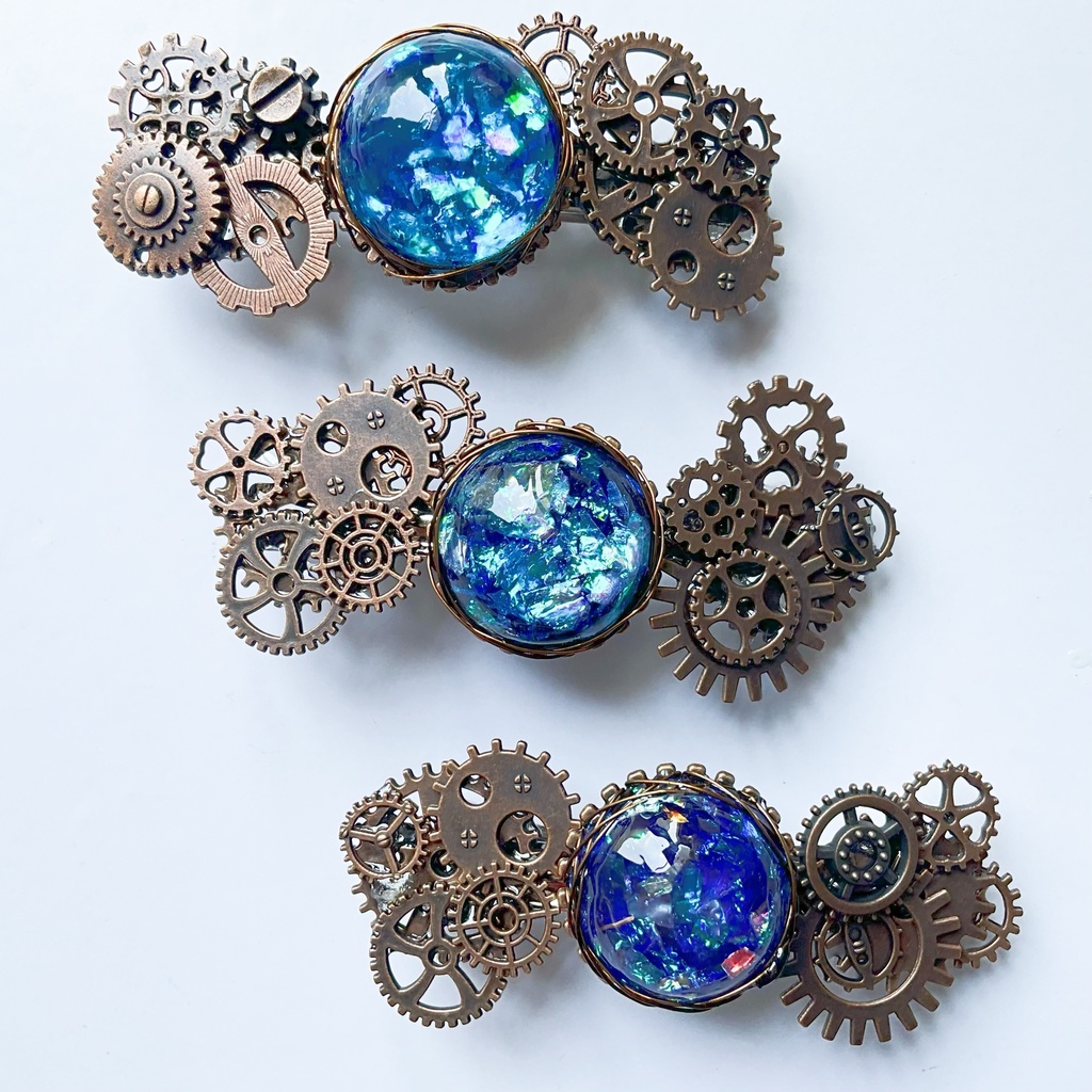 歯車のバレッタ