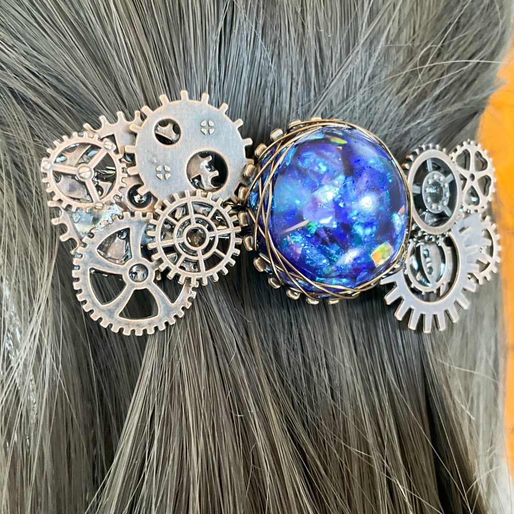 歯車のバレッタ