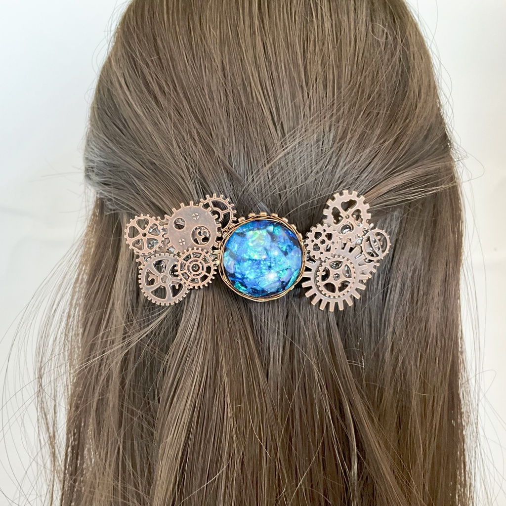 歯車のバレッタ