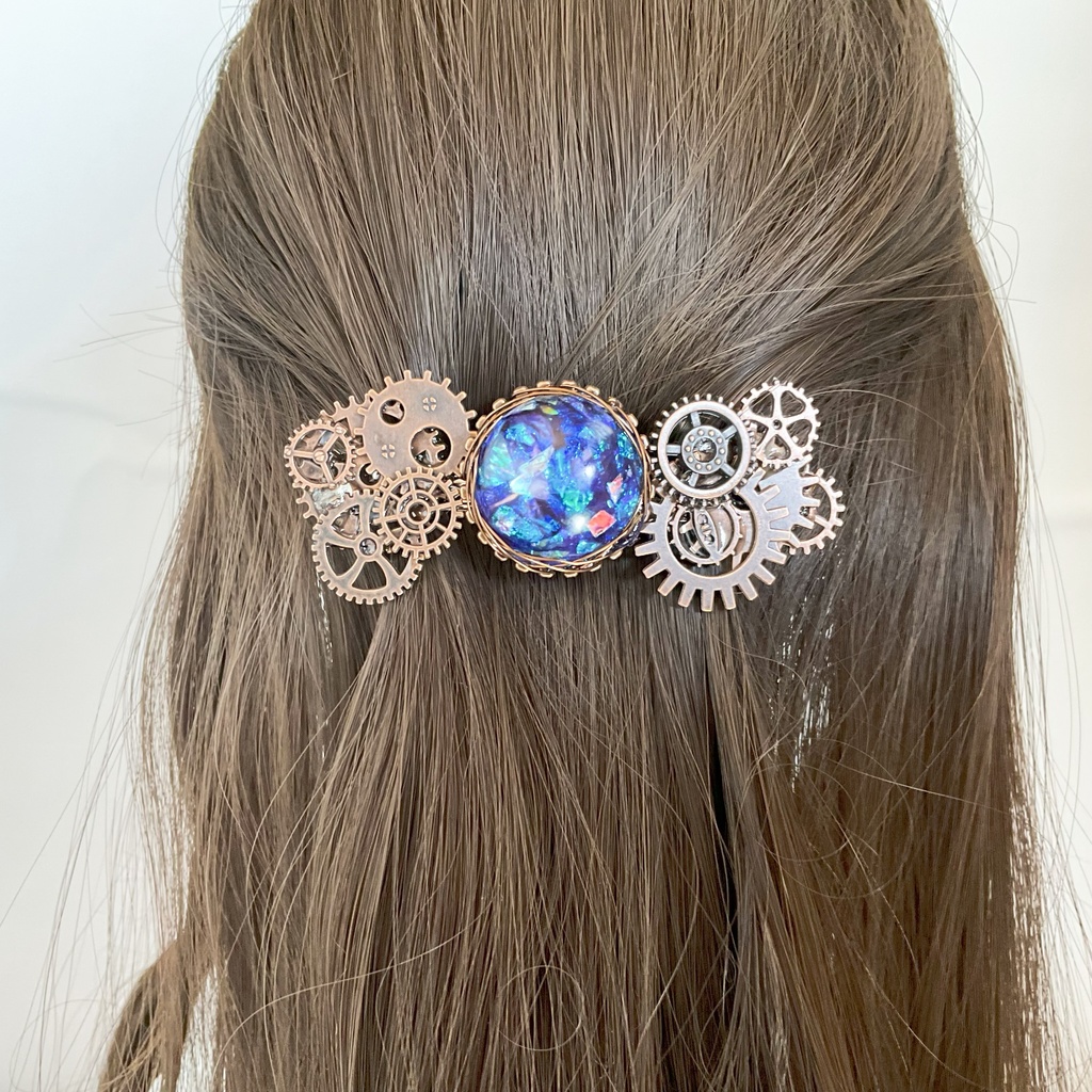 歯車のバレッタ