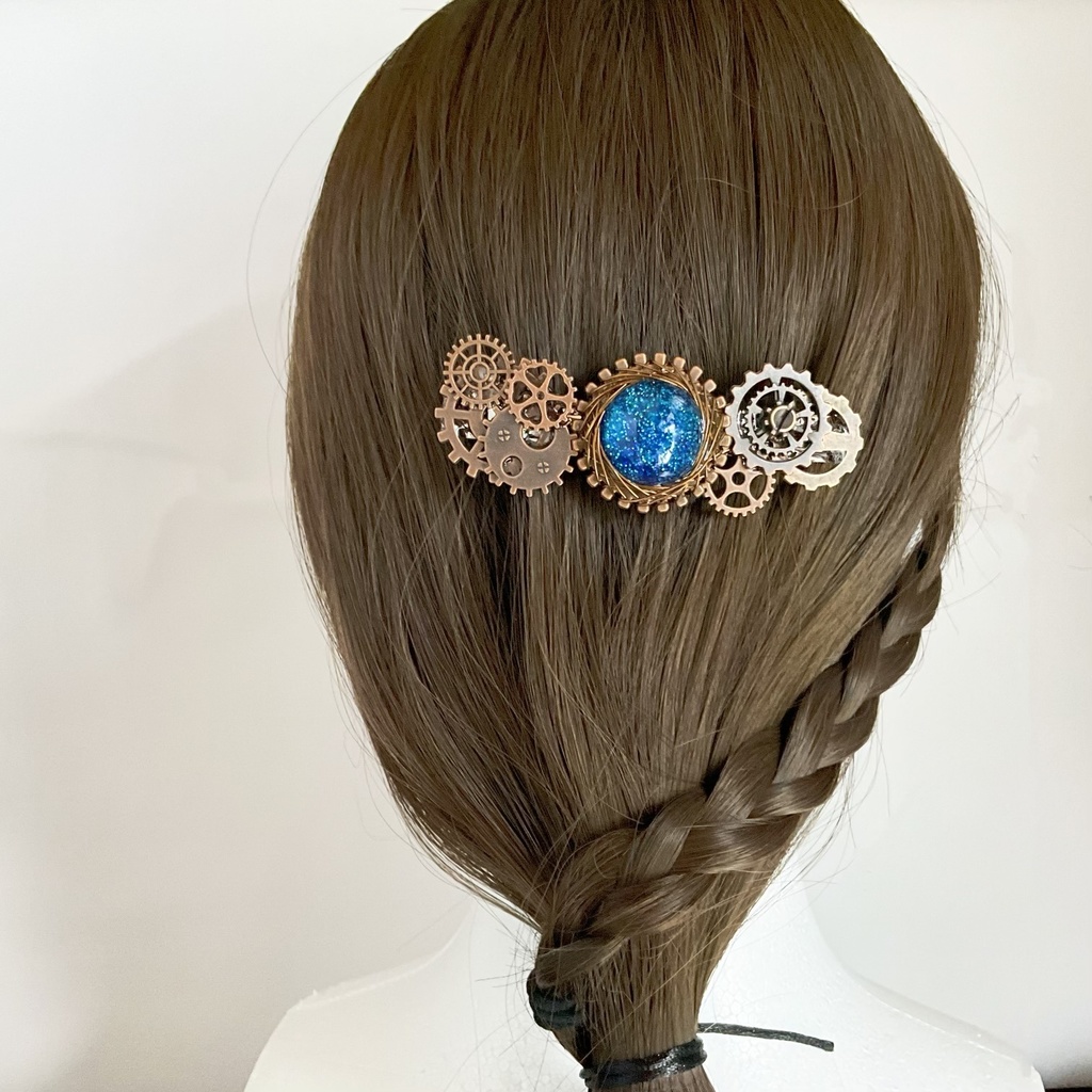 夜空と歯車のバレッタ