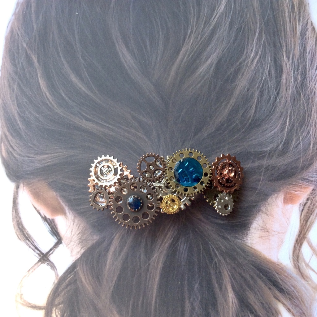 歯車のバレッタ