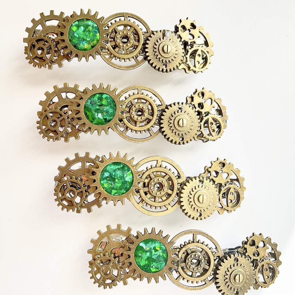 歯車のバレッタ