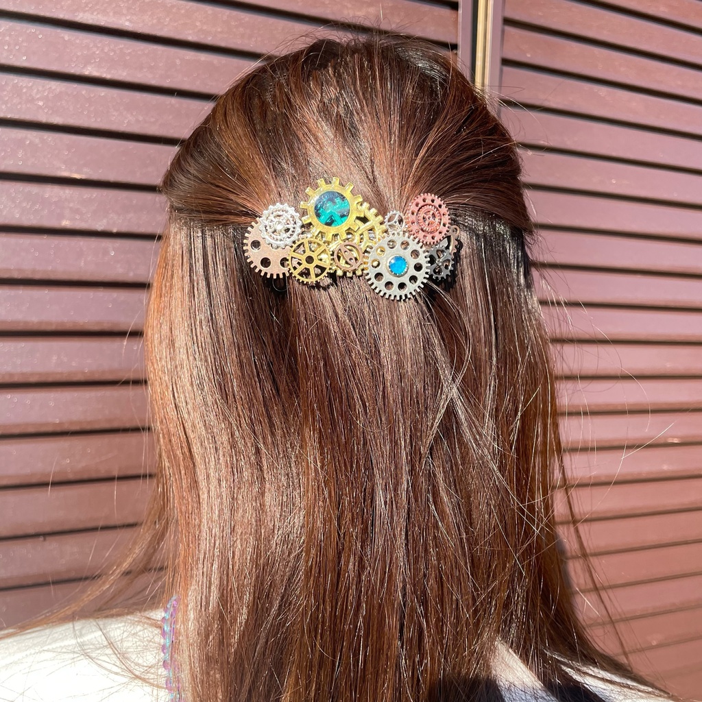 歯車のバレッタ