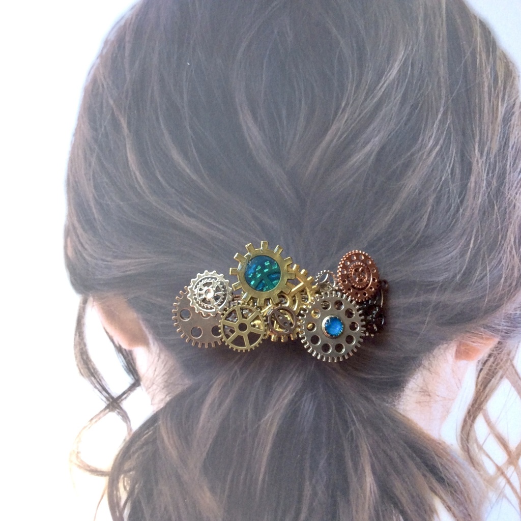 歯車のバレッタ