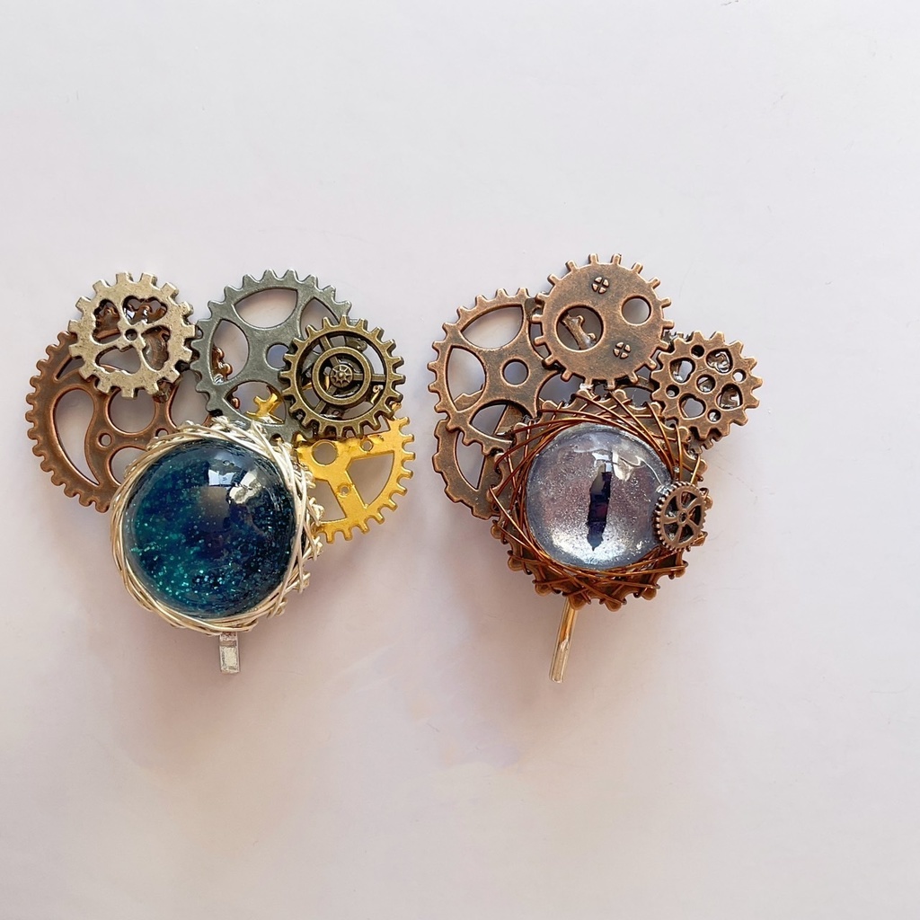 【B級品のため3割引】ドラゴンアイと歯車のポニーフック