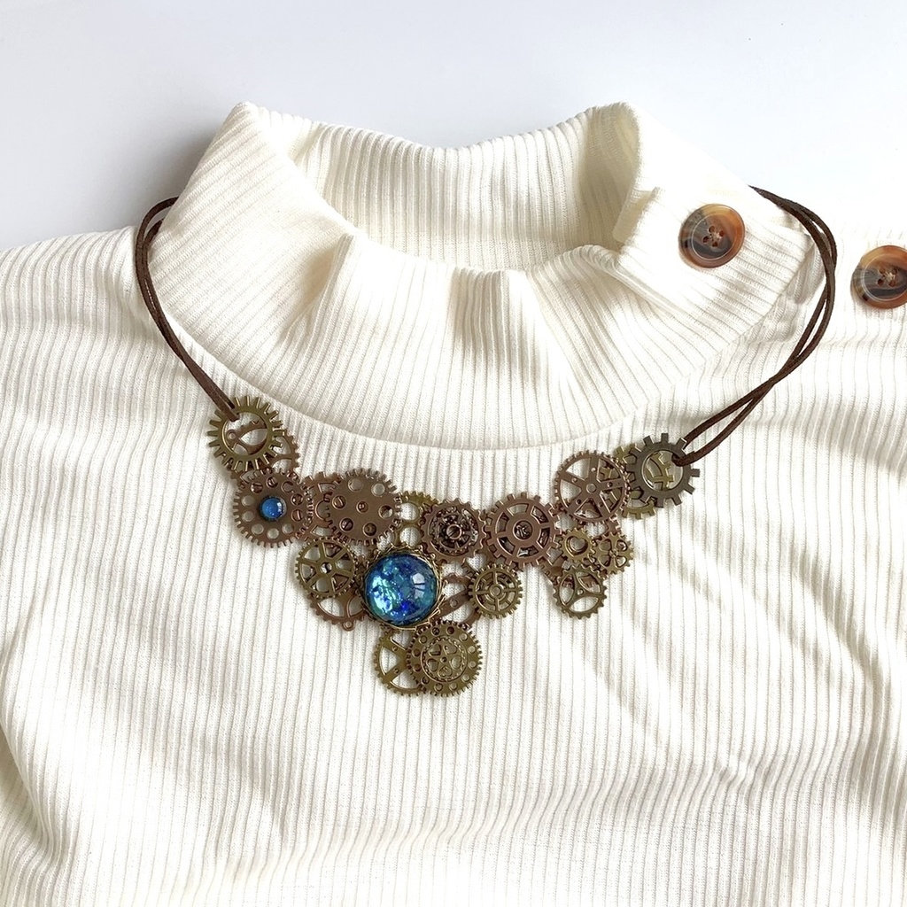 歯車のネックレス