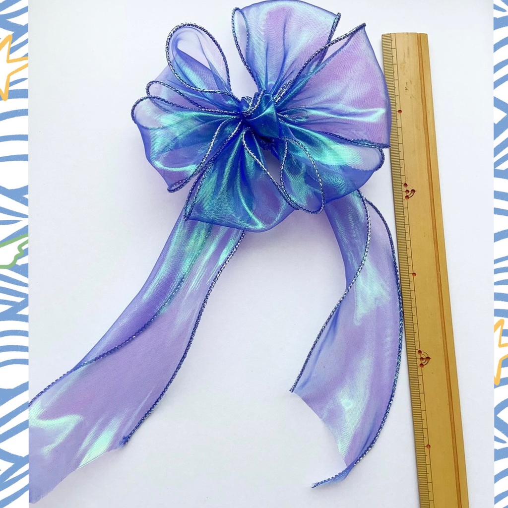 浴衣にも!偏光リボンのヘアクリップ