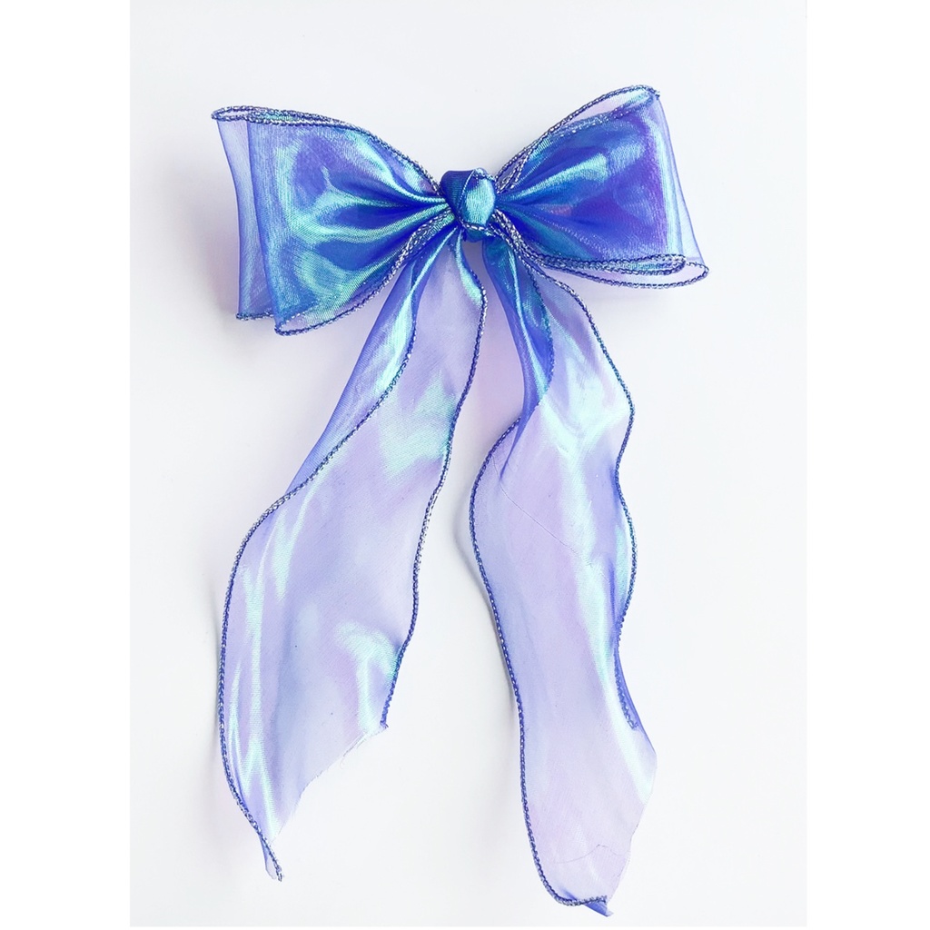 浴衣にも!偏光リボンのヘアクリップ