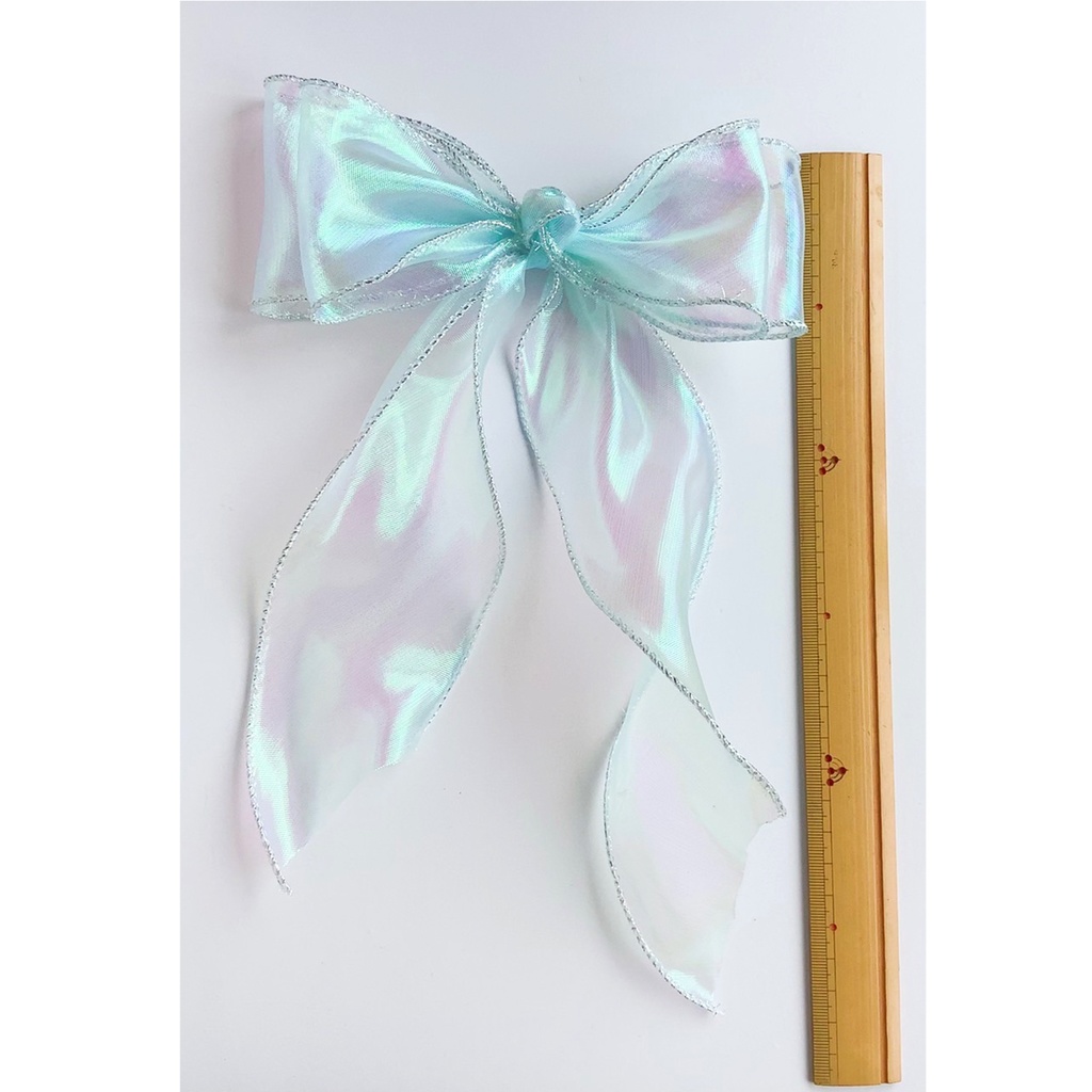 浴衣にも!偏光リボンのヘアクリップ