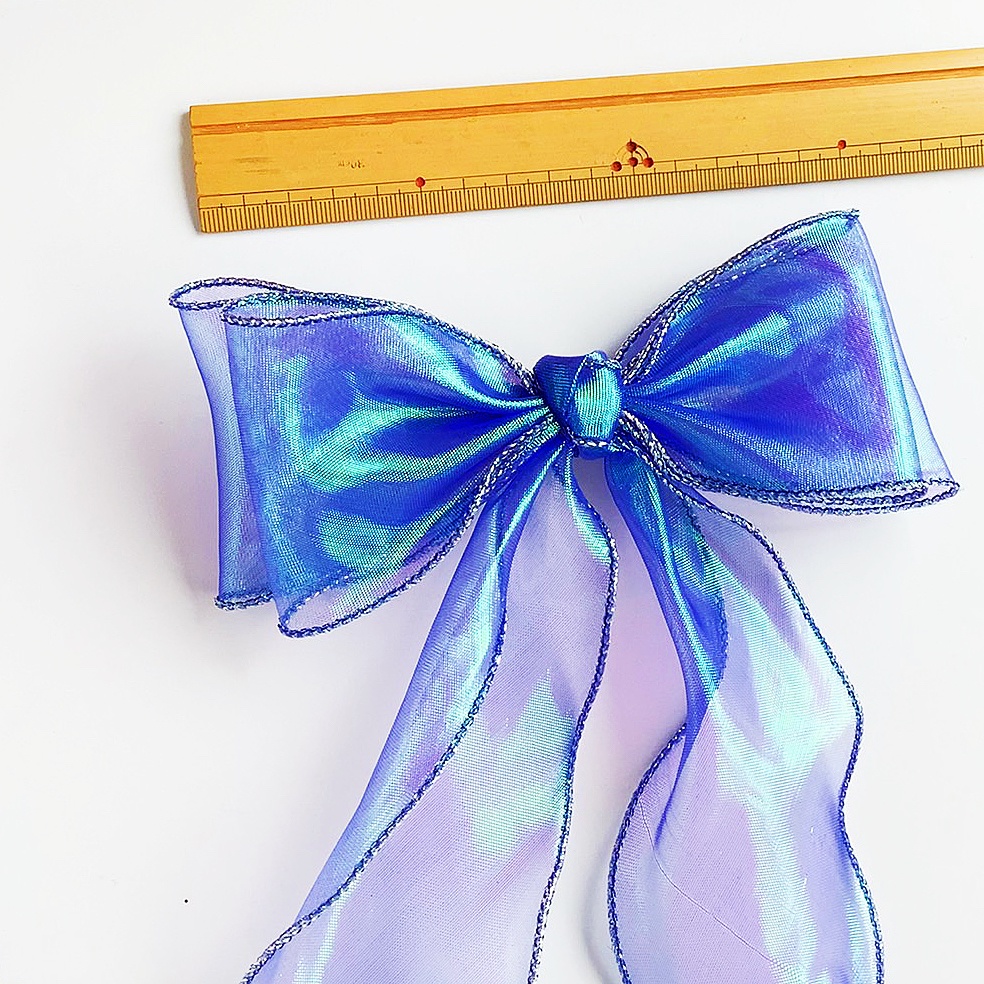浴衣にも!偏光リボンのヘアクリップ