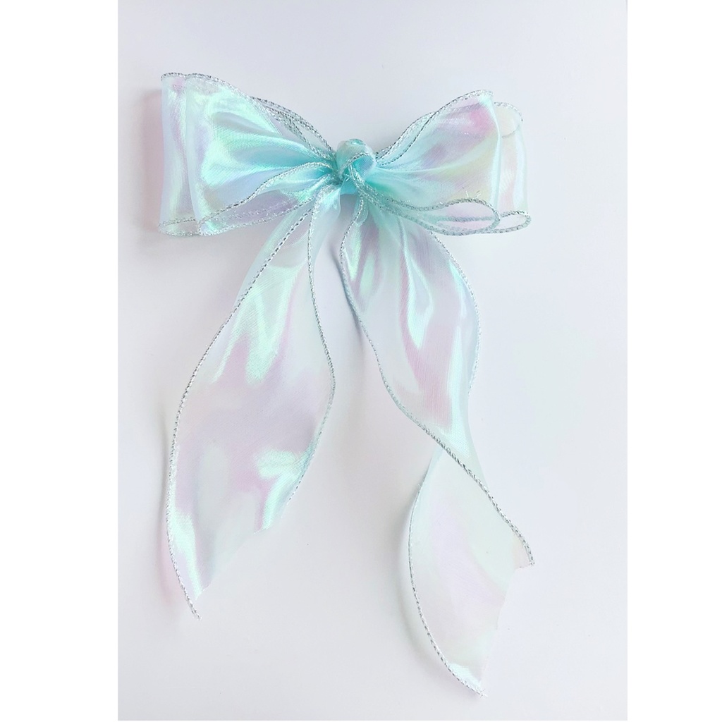 浴衣にも!偏光リボンのヘアクリップ