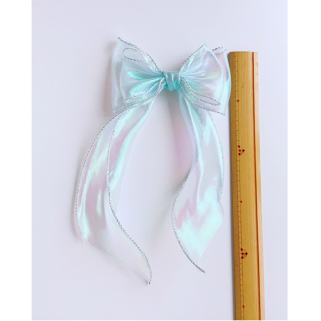 浴衣にも!偏光リボンのヘアクリップ