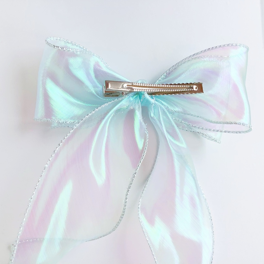 浴衣にも!偏光リボンのヘアクリップ