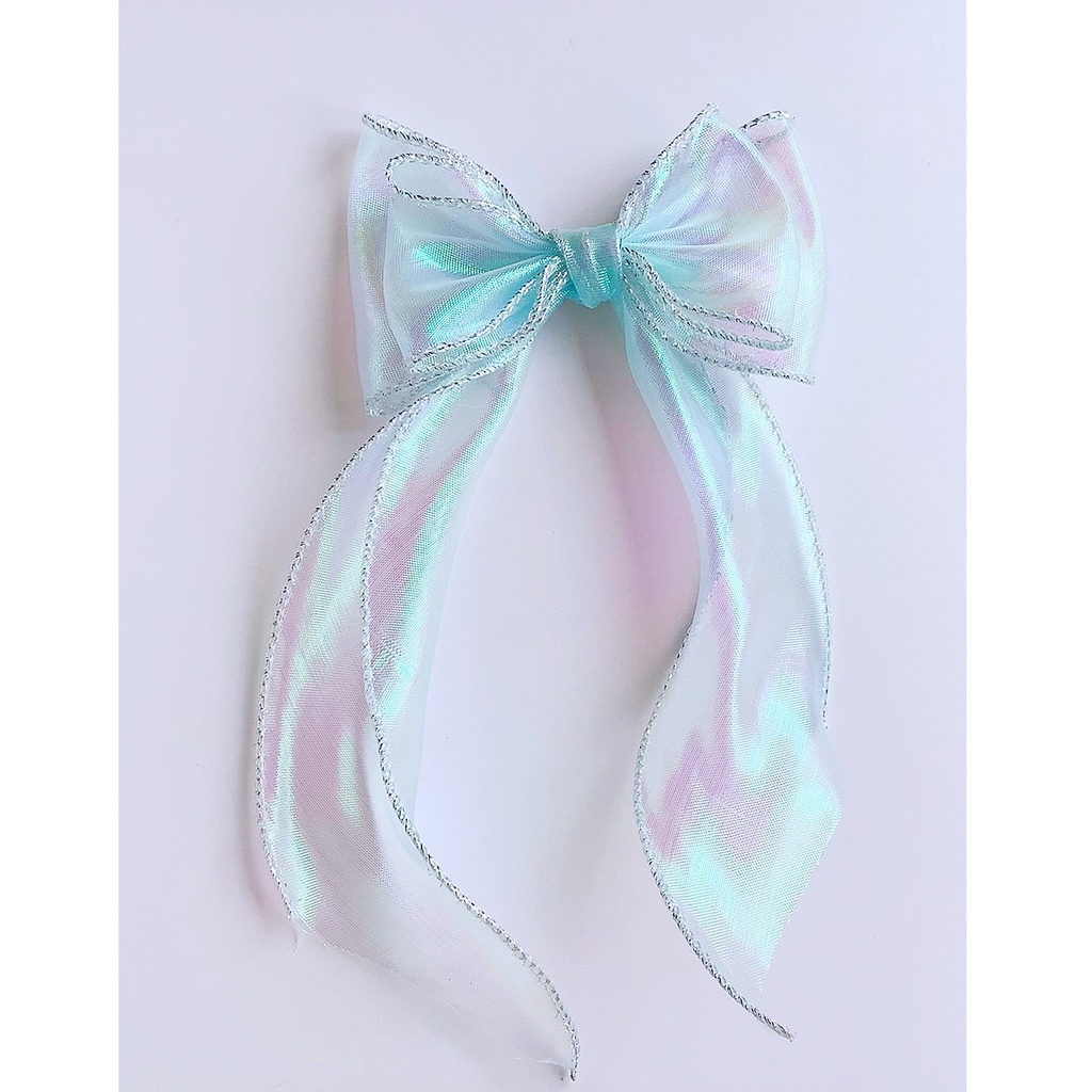 浴衣にも!偏光リボンのヘアクリップ