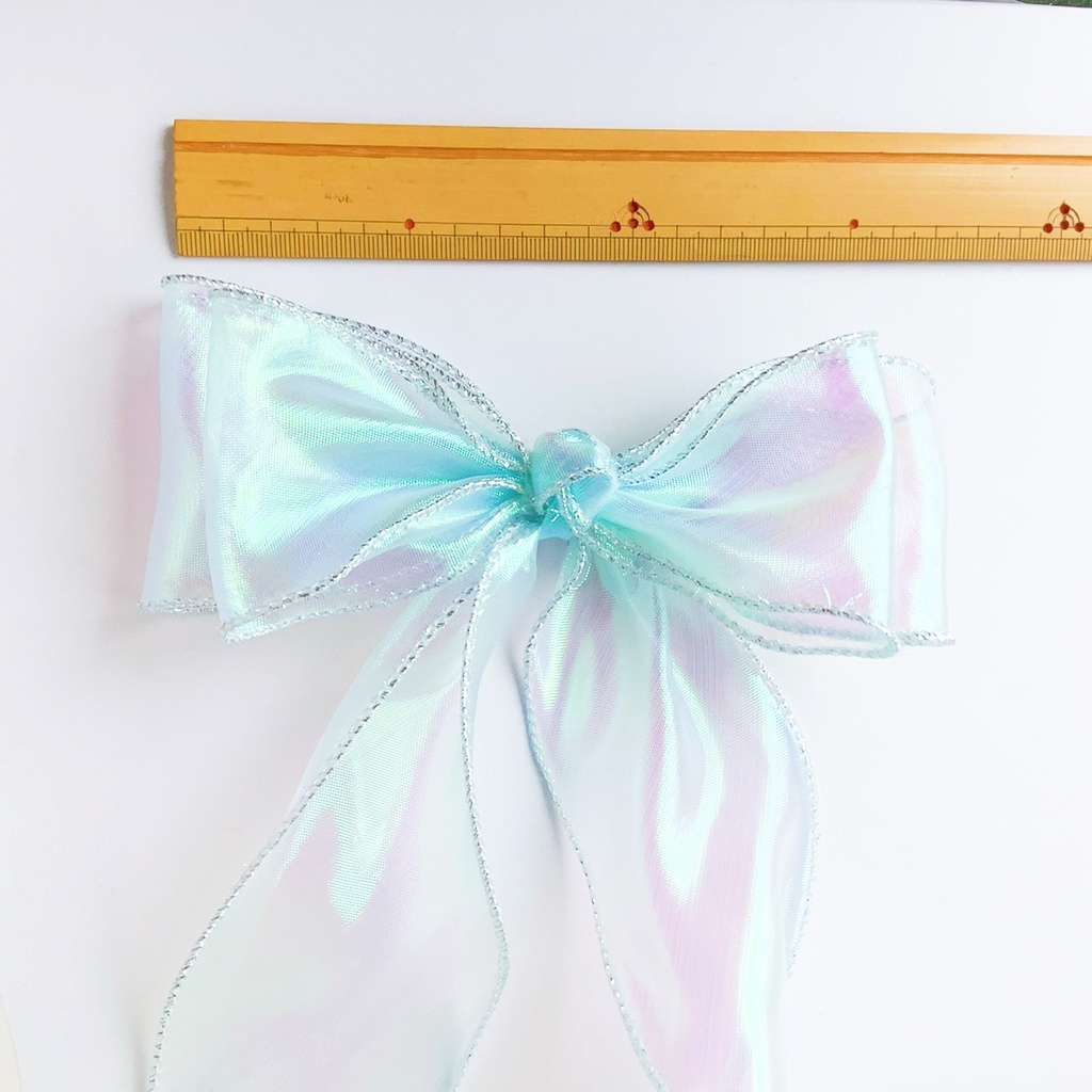 浴衣にも!偏光リボンのヘアクリップ