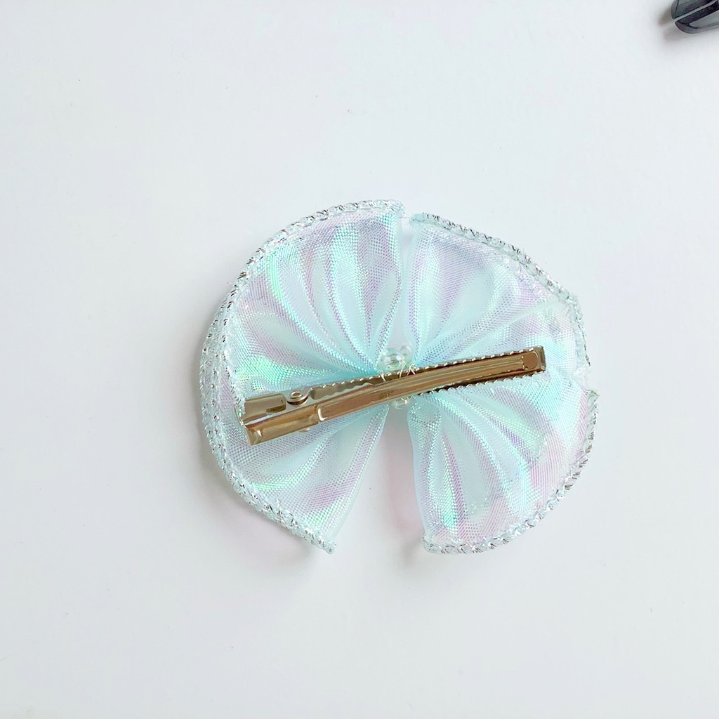 偏光リボンのヘアクリップ