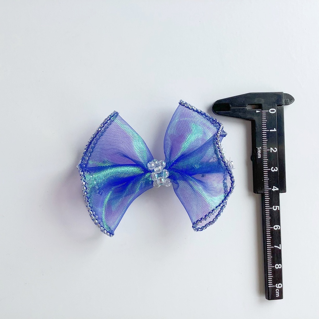 偏光リボンのヘアクリップ