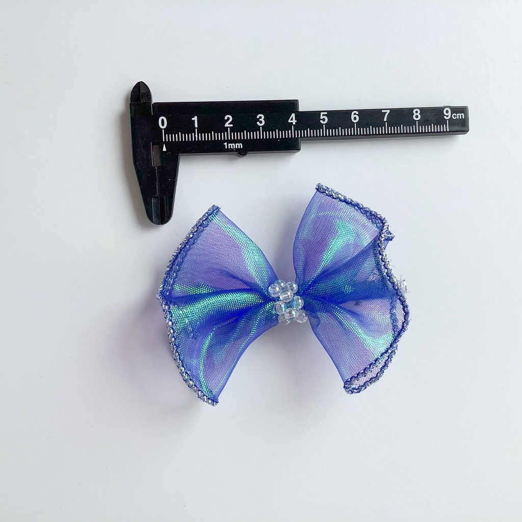 偏光リボンのヘアクリップ