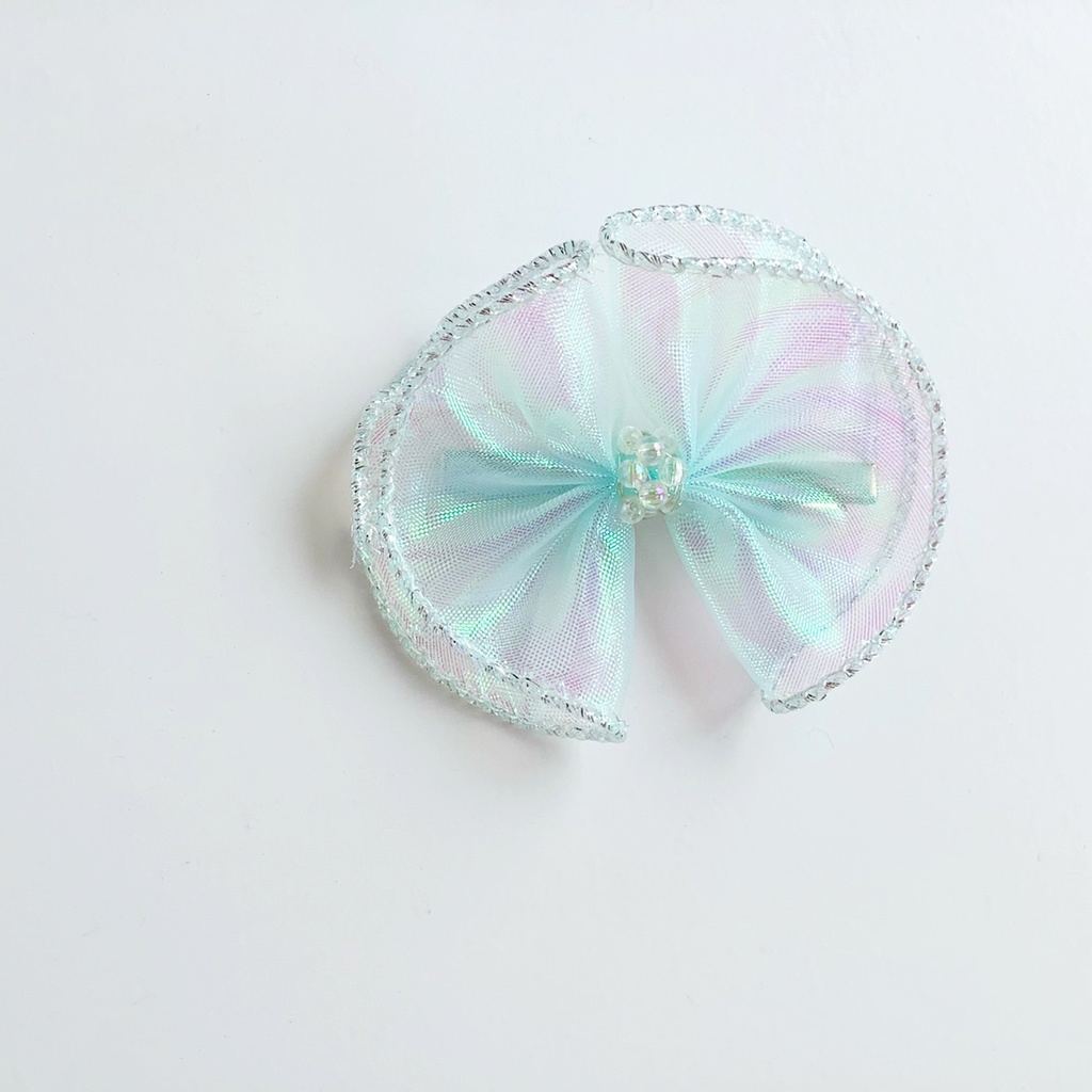 偏光リボンのヘアクリップ