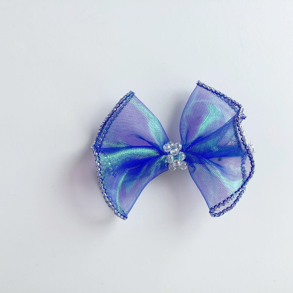 偏光リボンのヘアクリップ