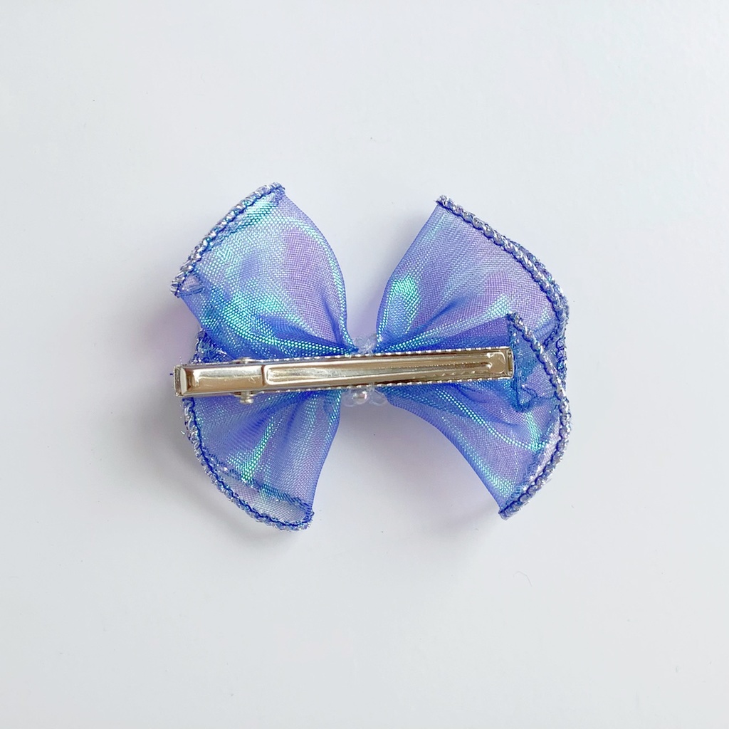 偏光リボンのヘアクリップ