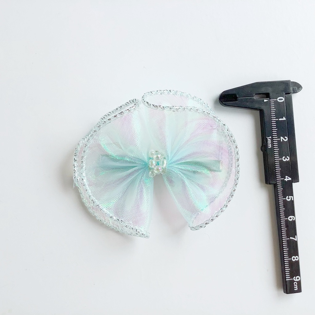 偏光リボンのヘアクリップ