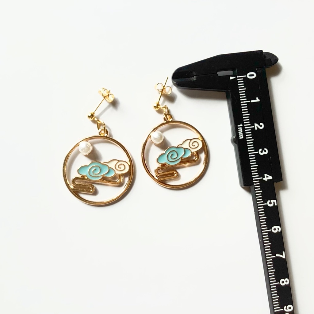 日本画風ピアス・イヤリング【金属アレルギー対応】