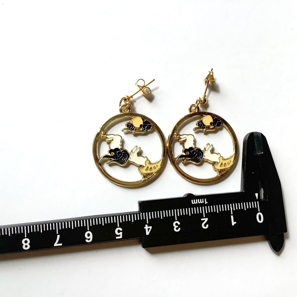 日本画風ピアス・イヤリング【金属アレルギー対応】