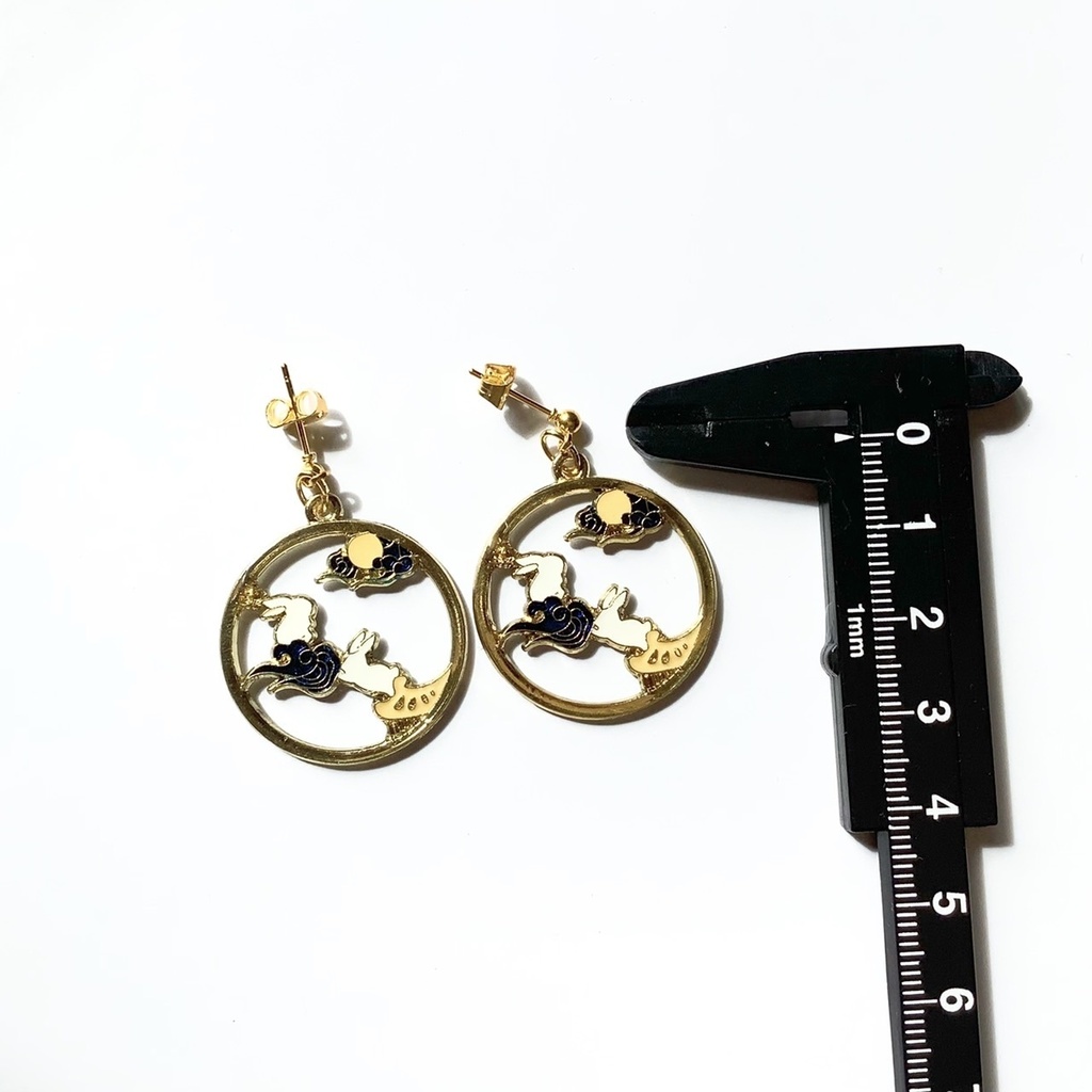 日本画風ピアス・イヤリング【金属アレルギー対応】