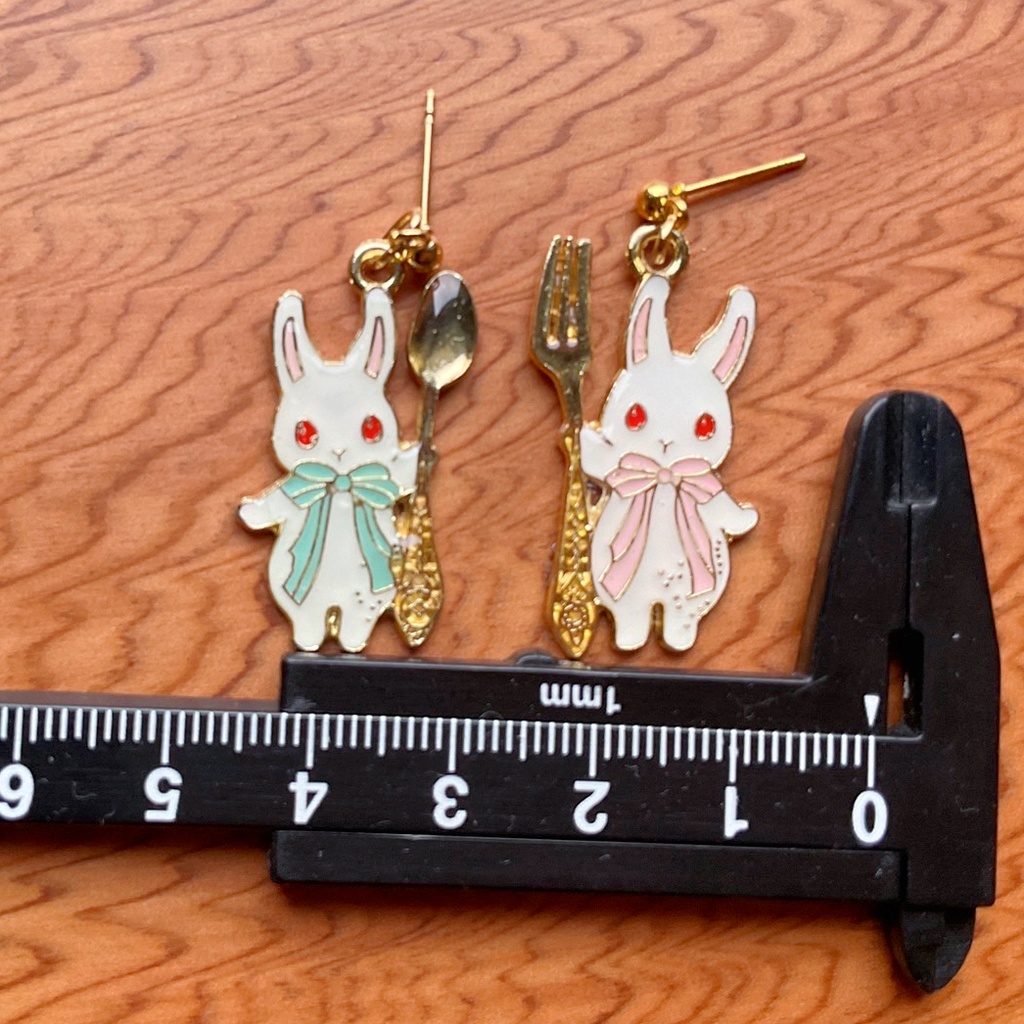 うさぎ×カトラリーピアス【イヤリング変更可】