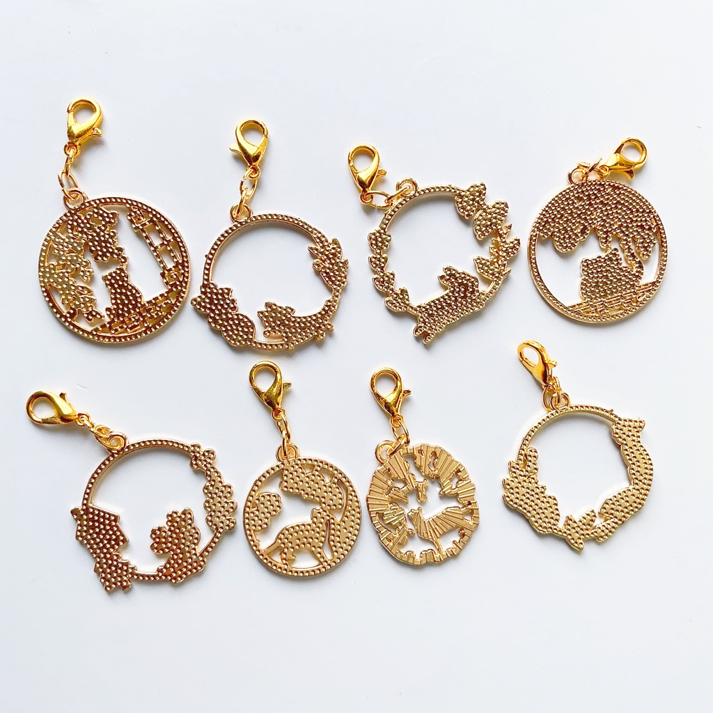 草花と動物のチャーム