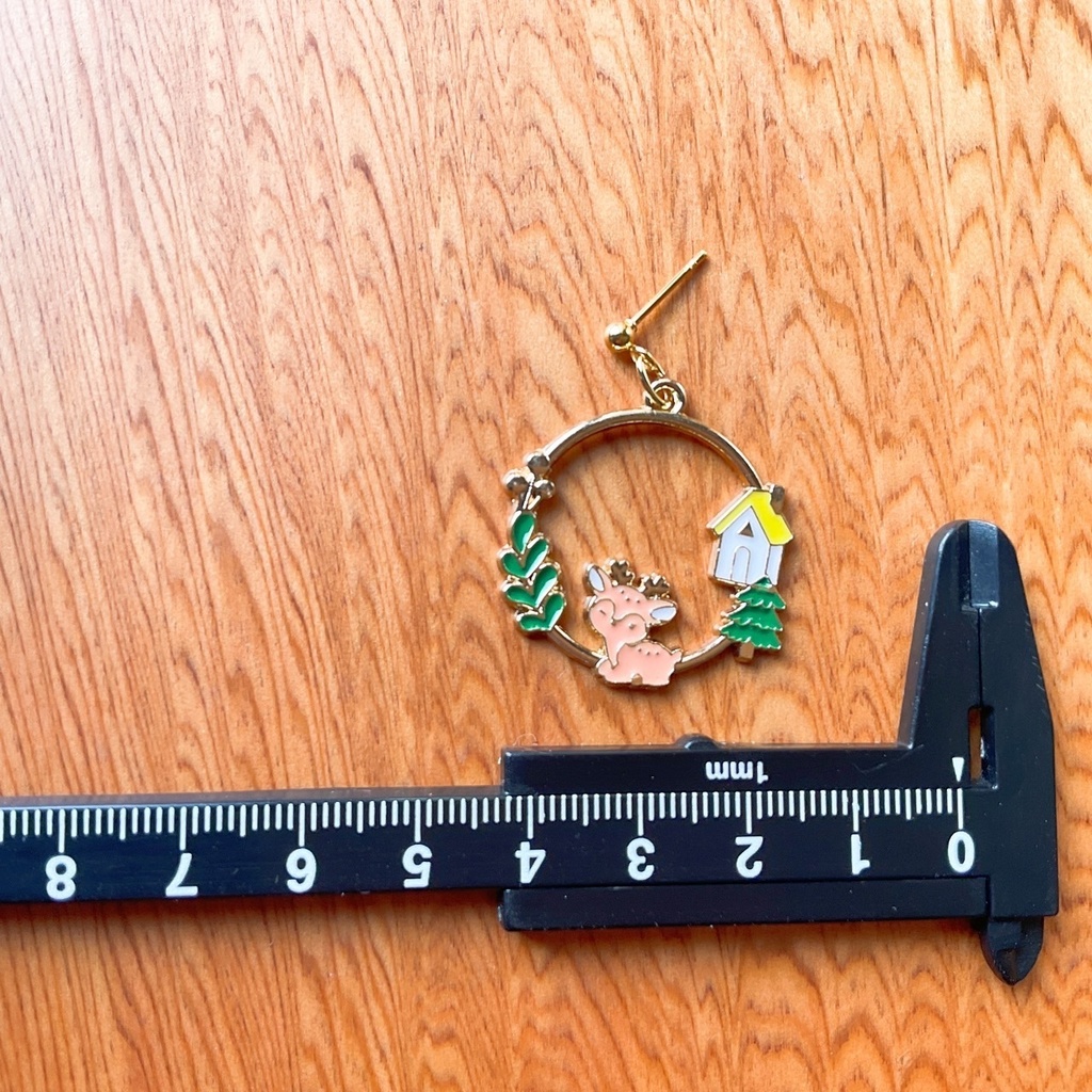 鹿とおうちのピアス・イヤリング【金属アレルギー対応】