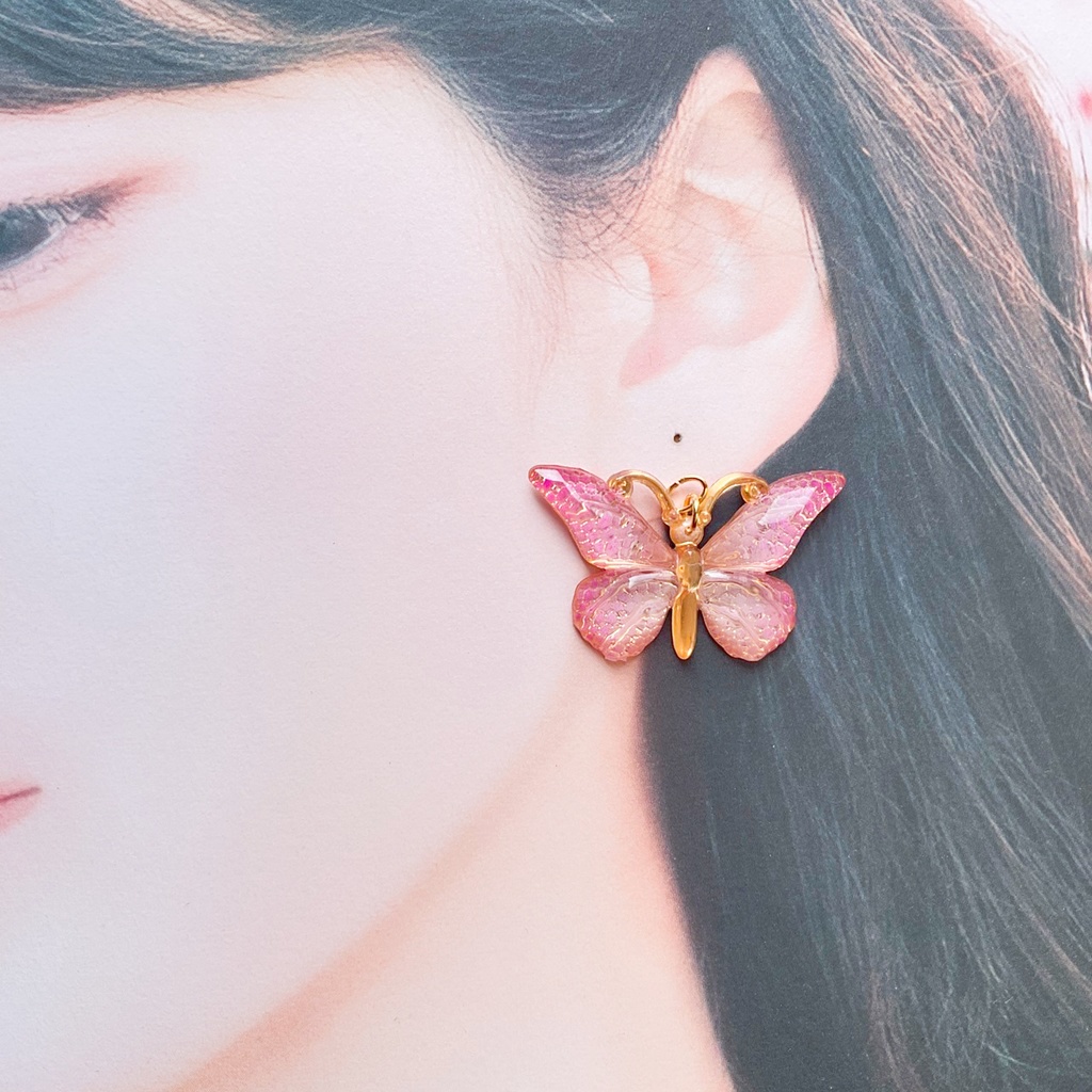 幻想蝶々のピアス・イヤリング【金属アレルギー対応】