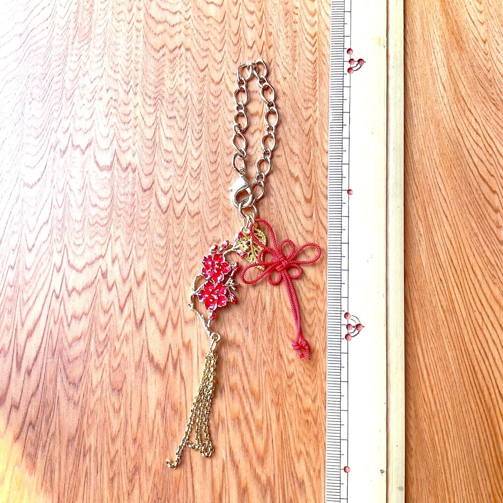 桜の中華風バッグチャーム