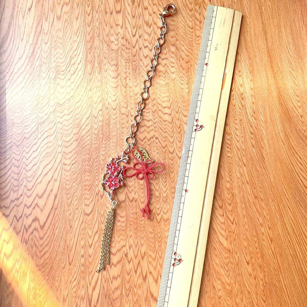 桜の中華風バッグチャーム