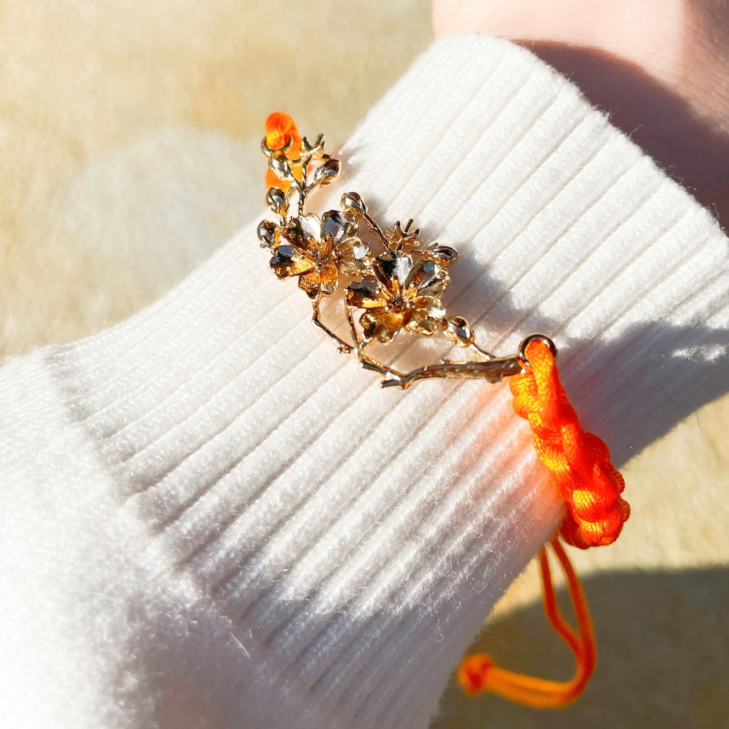 ぬいペンダントにも!桜の枝ブレスレット